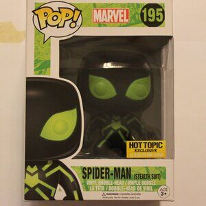 Funko Pop! Marvel - Spider-Man (Stealth Suit) 195, Hot Topic Exclusive